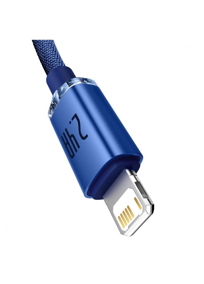 Кабель для зарядки Lightning Apple Crystal Shine Series |1.2м/2.4A| Синій Baseus (337352288)