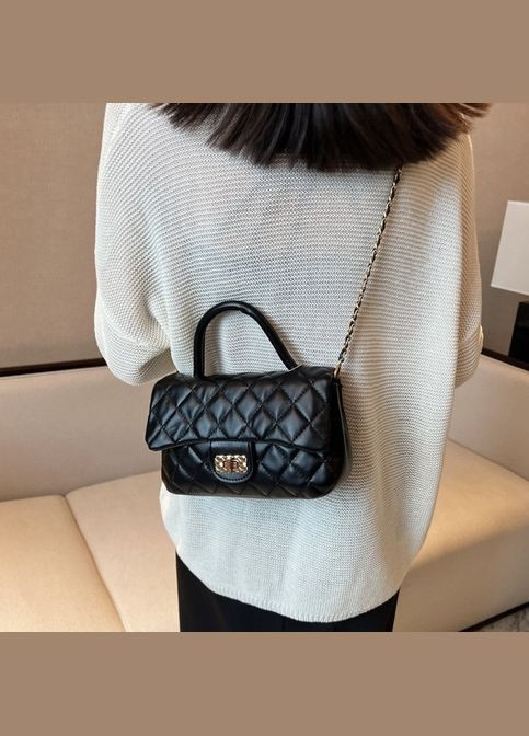 Жіноча класична сумка 10363 крос-боді з ручкою чорна No Brand (306709485)