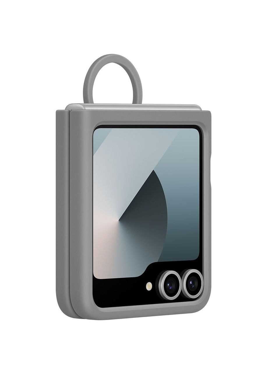 Чехол-накладка Silicone Cover with Ring для Galaxy Flip 6 Gray (EF-PF741TJEGUA) Samsung (364860817)