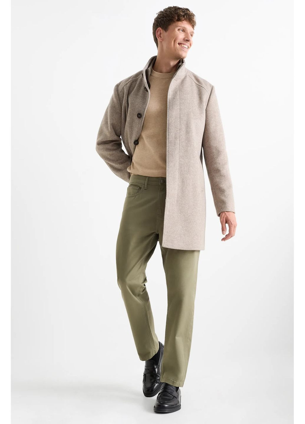 Хаки демисезонные брюки C&A