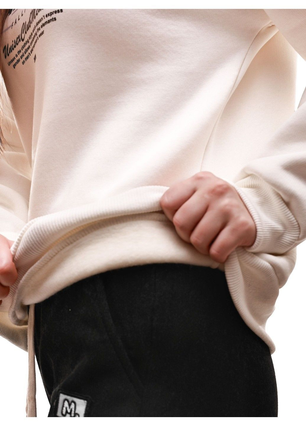 Молочный свитшот женский Клевер (368996177)