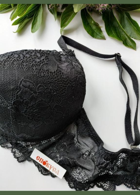 Чорний бюстгальтер class білий Lormar поліамід