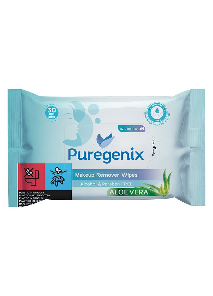 Влажные салфетки для снятия макияжа, 30 шт. Ливеста Puregenix (321793615)