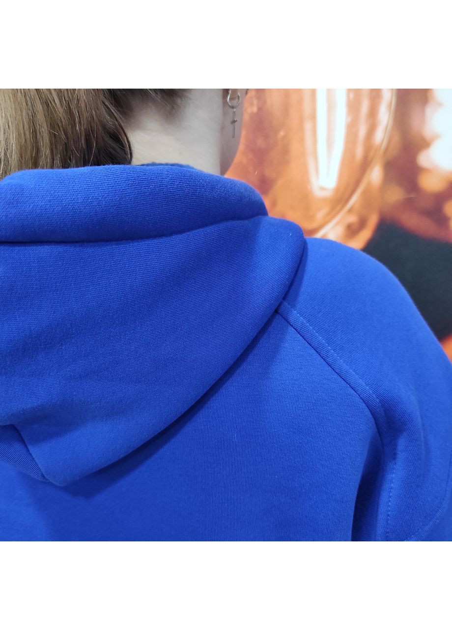 Толстовка женская теплая на флисе молния карманы М синяя AKSAN (354332011)