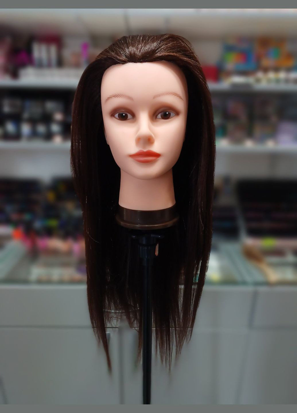 Голова-манекен зі штучним волоссям термо GLV-6A, довжина 60-70см. No Brand (279610913)