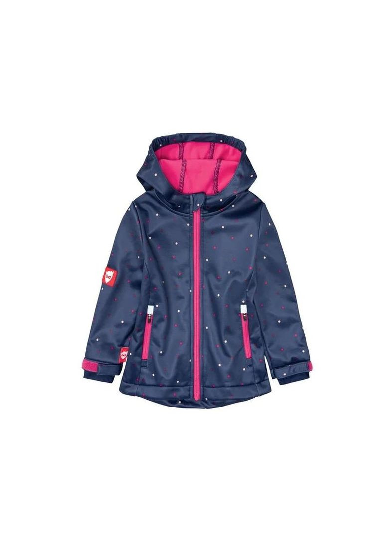Темно-синяя демисезонная куртка softshell водоотталкивающая и ветрозащитная для девочки bionic-finish® eco 375429 темно-синий куртка-лайнер Lupilu