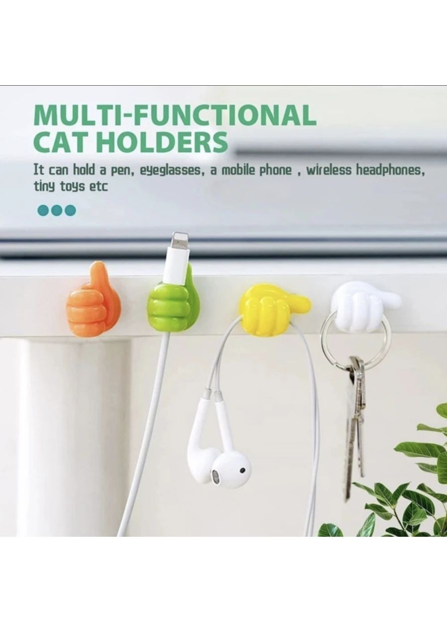 Органайзер-фіксатор кліпса тримач для кабелю 1 шт Блакитний Memo (355889246)