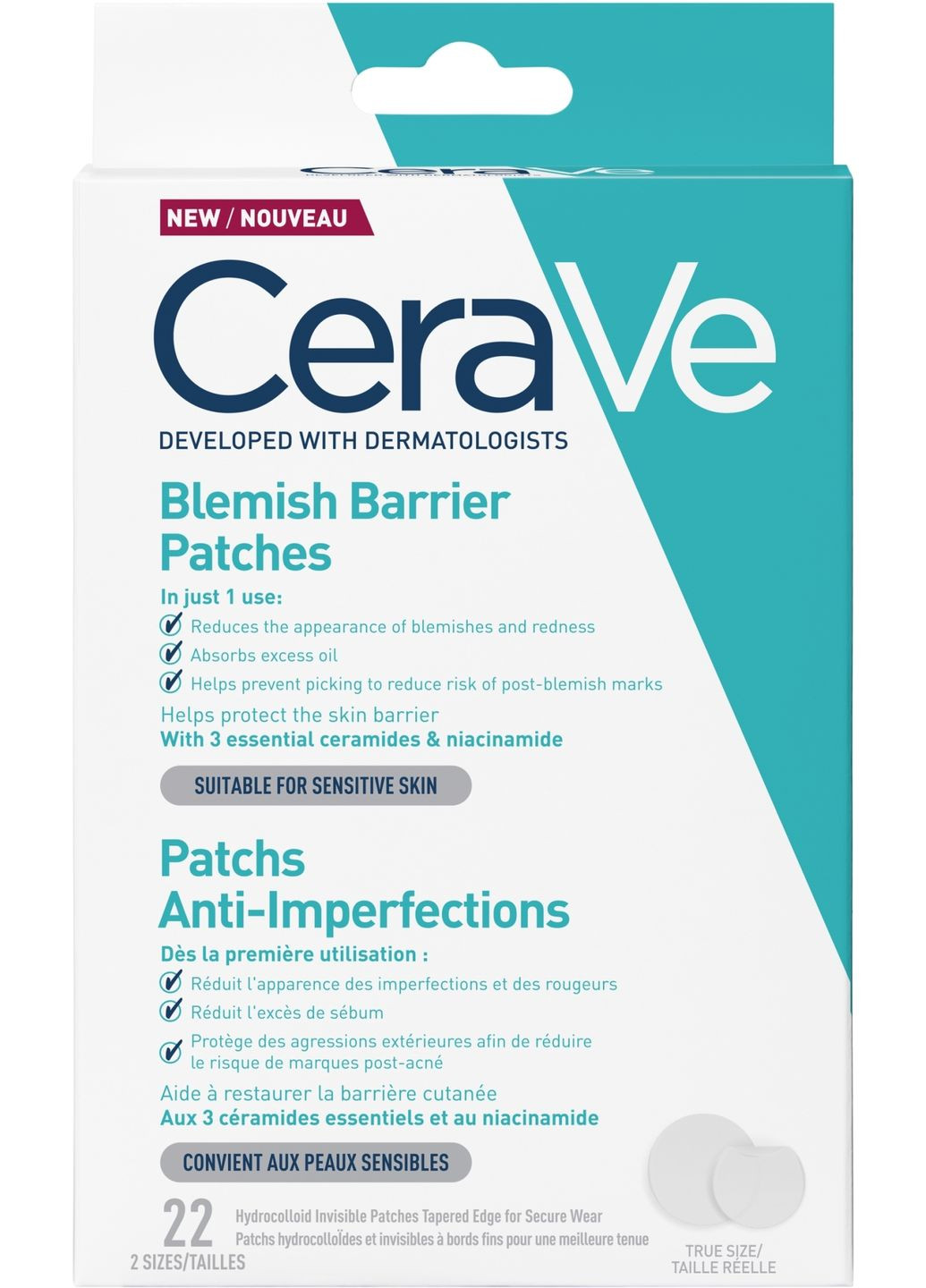 Гідроколоїдні патчі для точкової дії проти недосконалостей шкіри обличчя Patchs Anti-Imperfections 22шт (1515546-42270704) CeraVe (368643926)