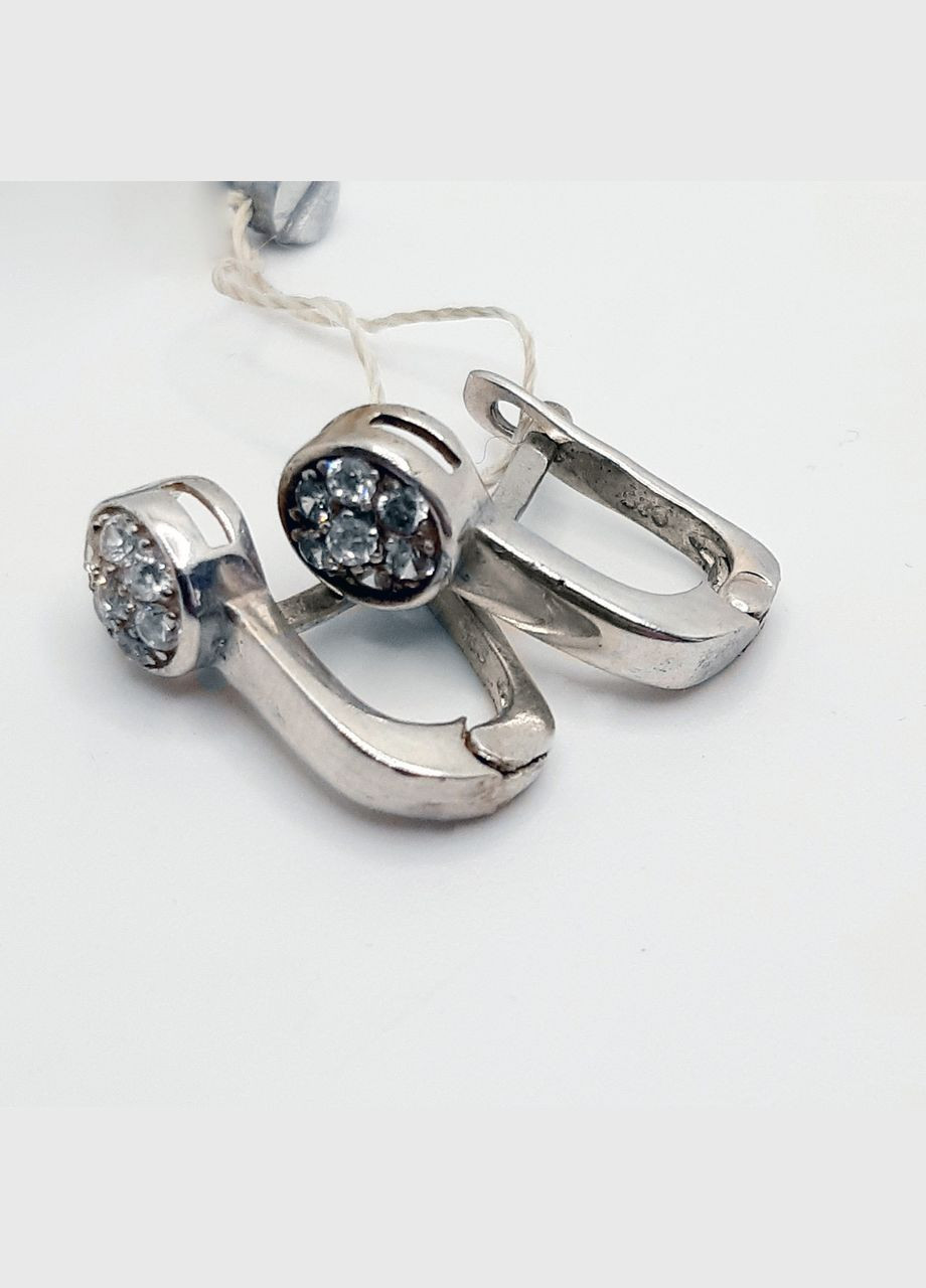 Сережки з фіанітами срібло 925° 3,44г. () Marcello С-352 (305391266)