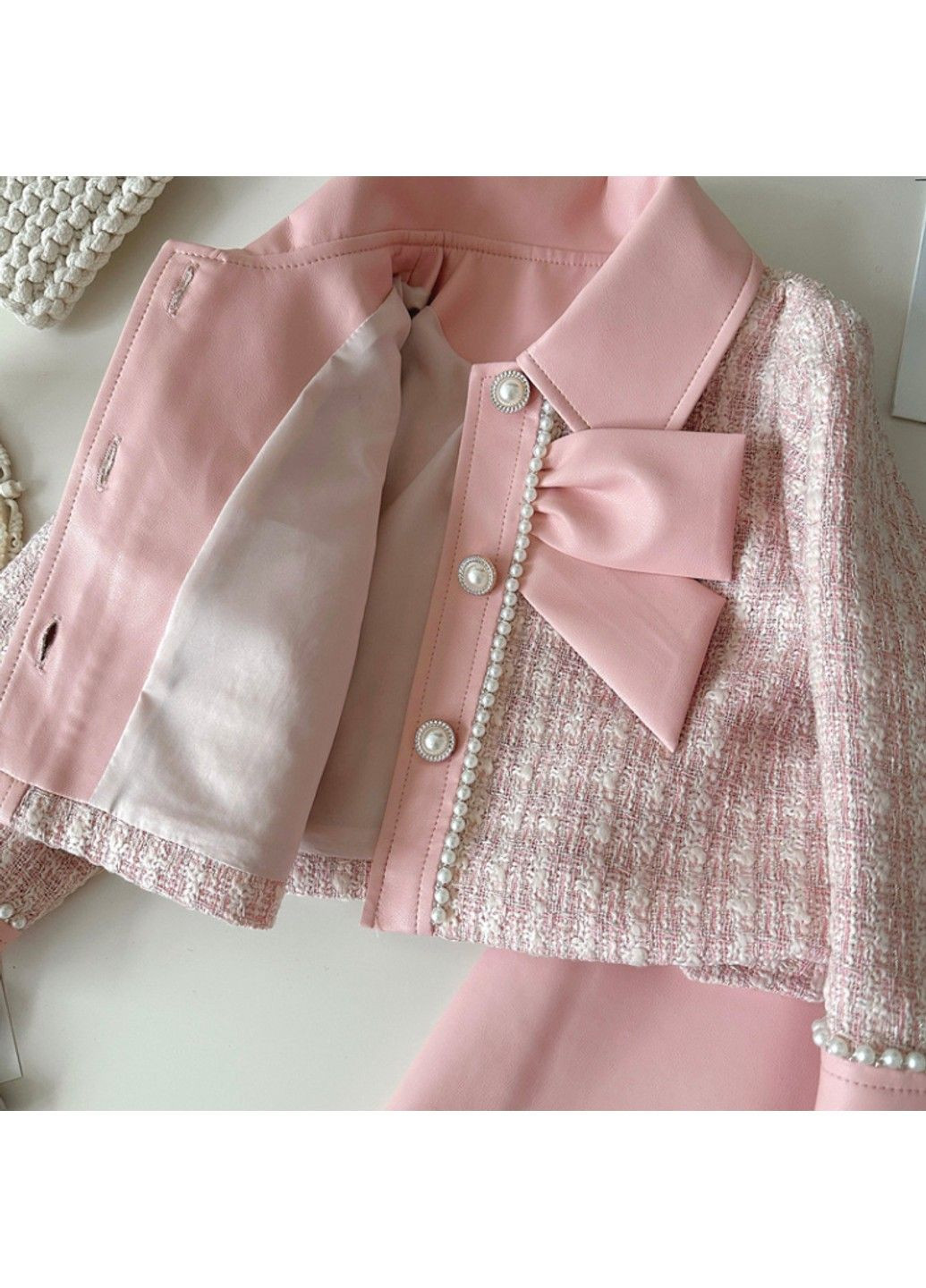 Рожевий демісезонний дитячий костюм No Brand