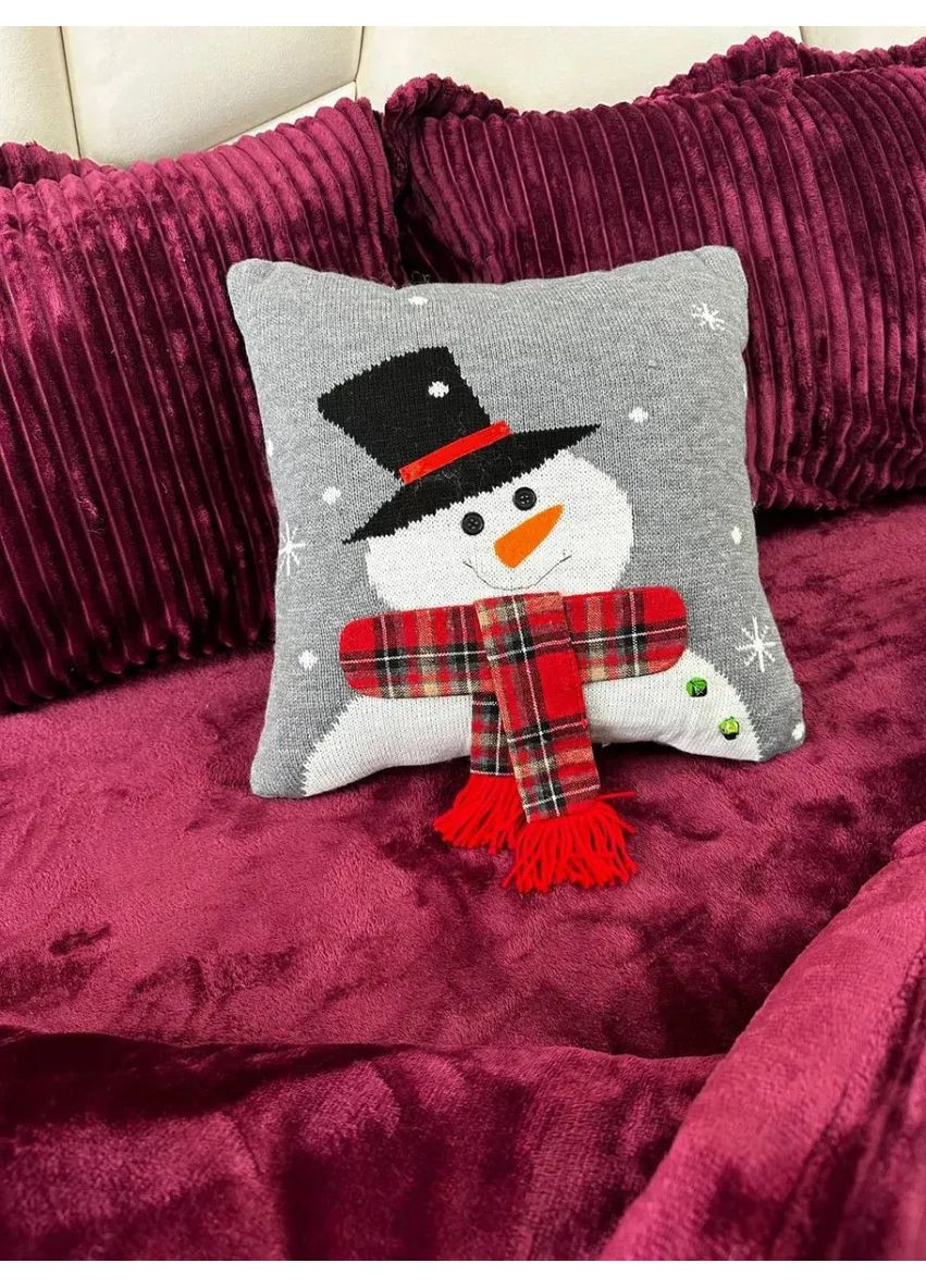 Подушка новорічна 3D Містер Сніговик 19289 40х40 см No Brand (364766818)