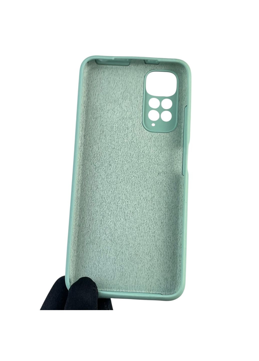 Чехол для Redmi Note 11 4G силиконовый с микрофиброй нескользящий на сяоми редми нот 11 4г бирюзовый Xiaomi (366389715)