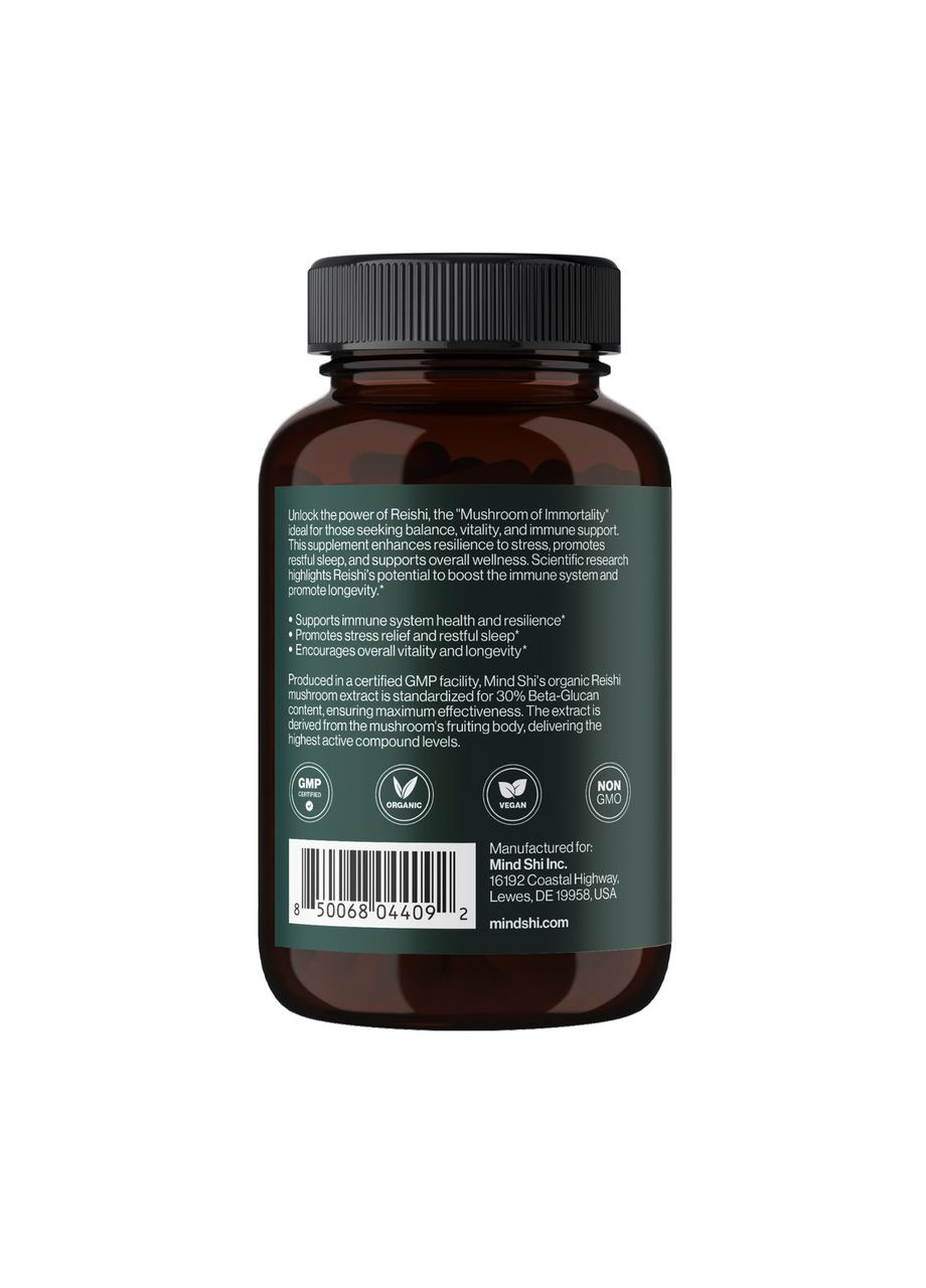 Reishi Mushroom 1000 mg – 60 vegcaps Mind Shi (369399452)
