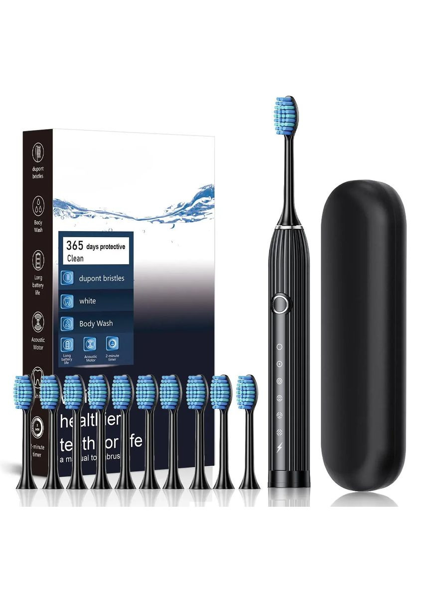 Звукова електрична зубна щітка SG-982 - 8 насадок, 42000 коливань ультравідбілююча електрощітка Golon (363832471)