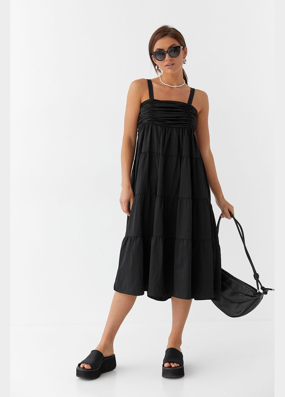 Сарафан міді з драпіруванням на полочці Liton (296909074)