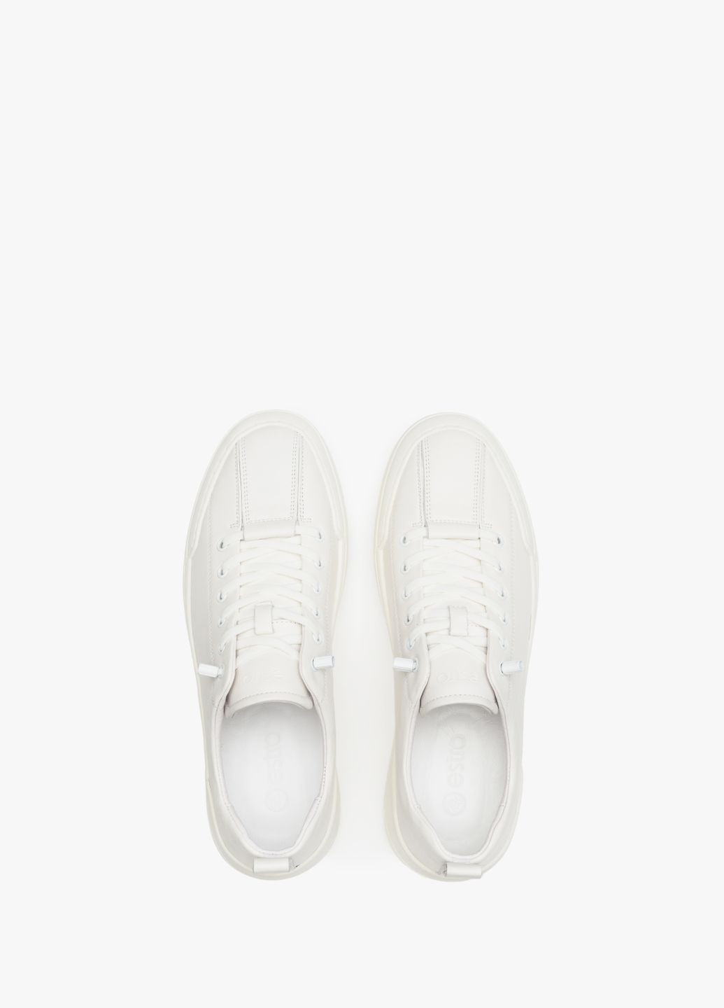 Білі кеди низькі, колір білий Estro