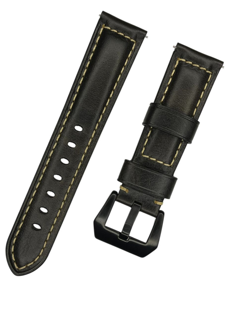 Кожаный ремешок F001 Black buckle для часов Xiaomi Redmi Watch 5 Active / 5 Lite – Dark Brown Primolux (334343786)