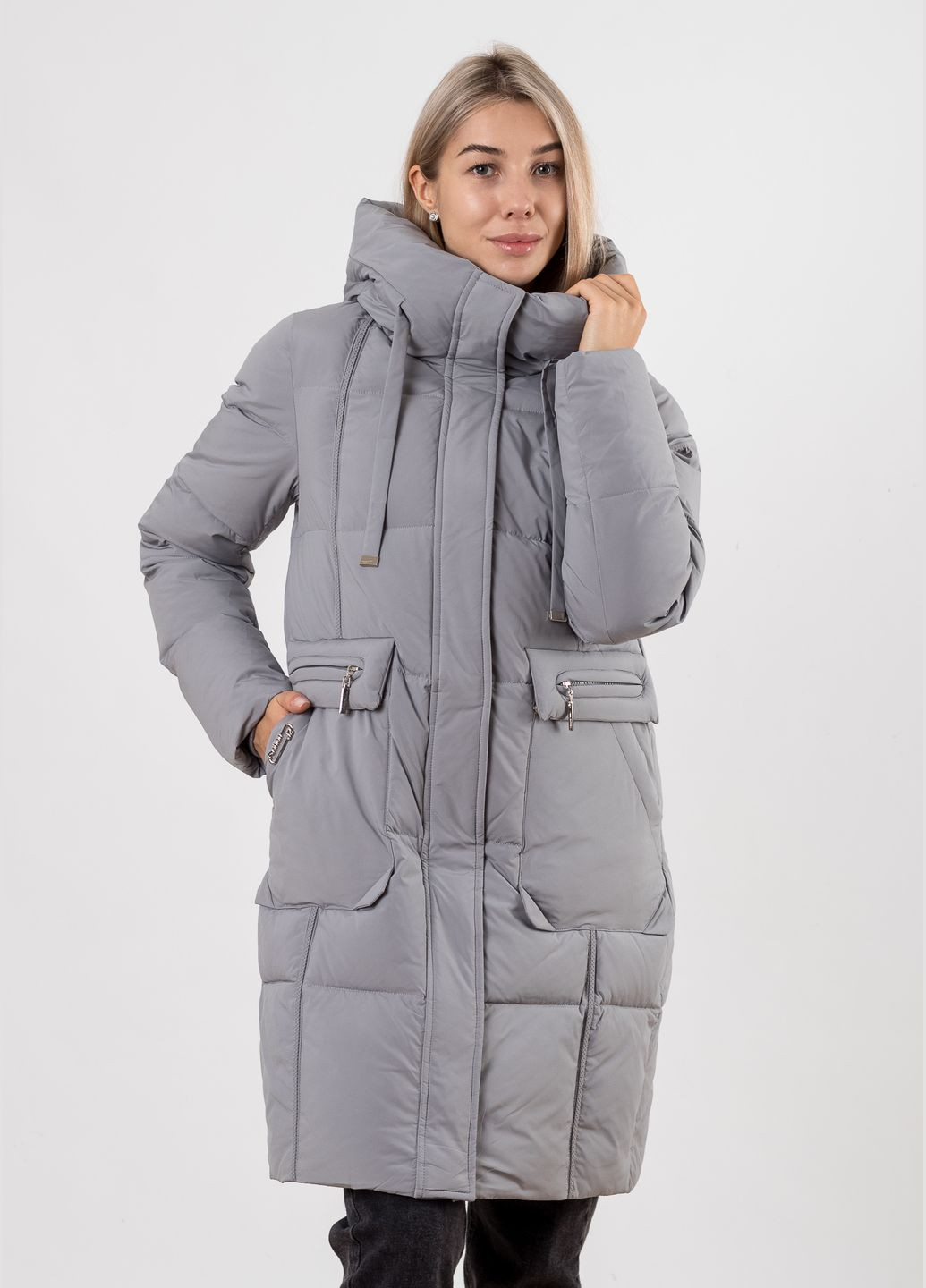 Серый зимний Пуховик Peercat
