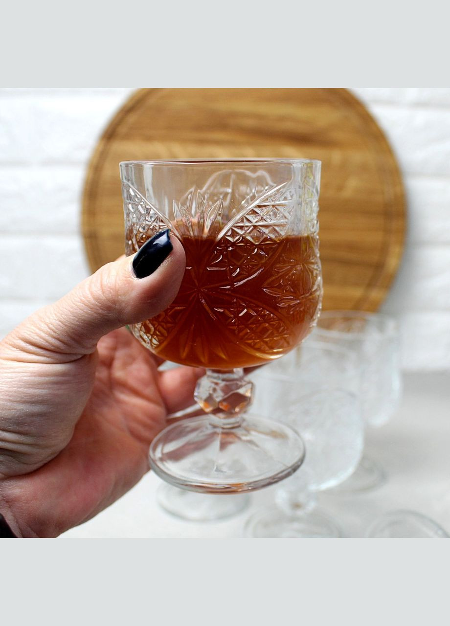 Набір коньячних келихів 6 шт 250 мл Кришталеві Метелики No Brand (370673896)