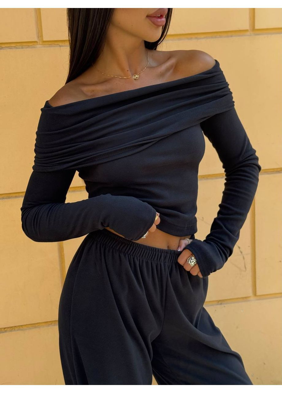 Кашеміровий костюм лонг + палаццо No Brand С824/825-1614 (369402612)