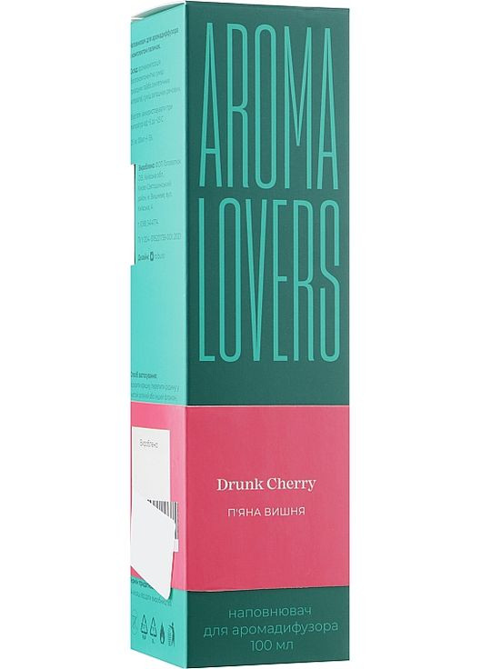 Наполнитель для диффузора "Пьяная вишня" + палочки 100ml (978137-42554) Aromalovers (368610425)