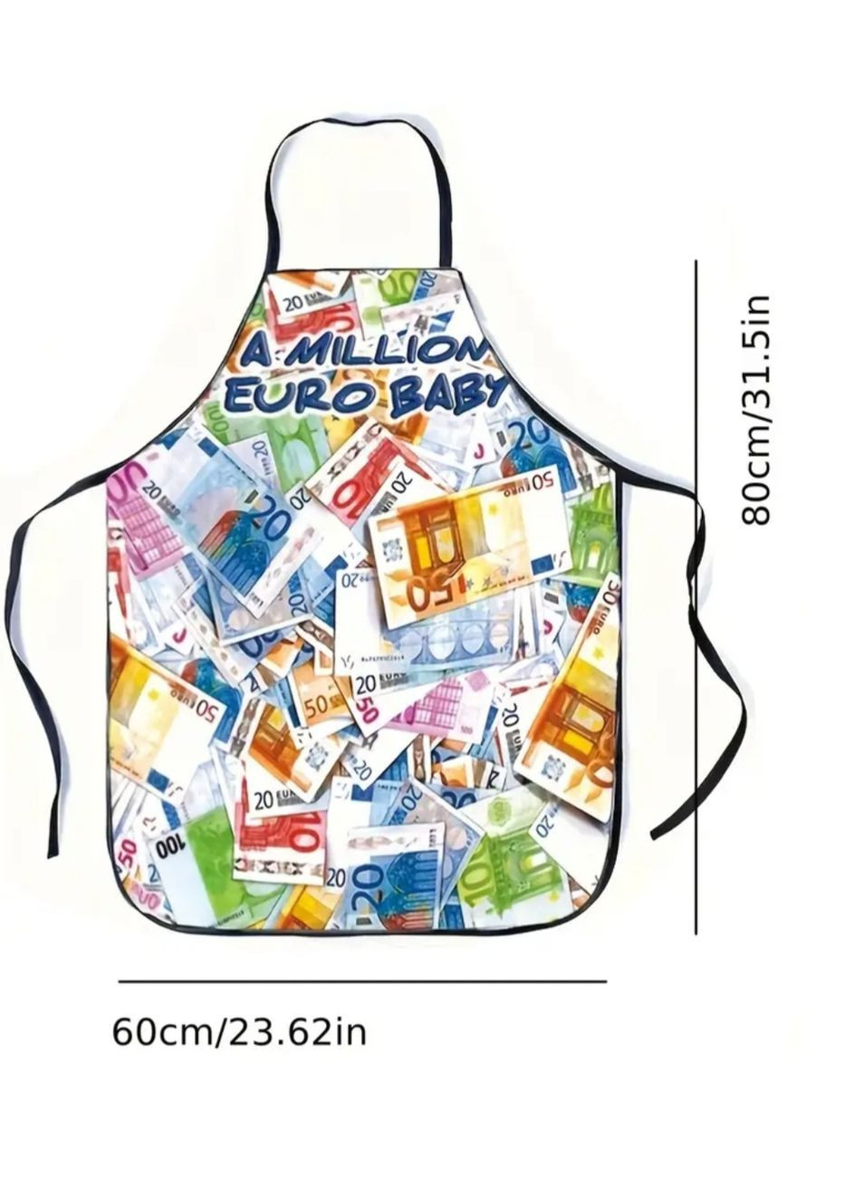 Фартук прикольный с принтом денег 80 на 60 см разноцветный Jannet Фартух (328597180)