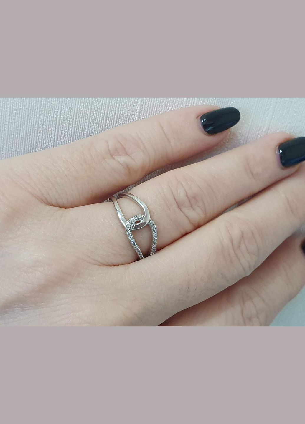 Серебряное кольцо с фианитами. 1134/1Р-CZ AGNI (323641009)