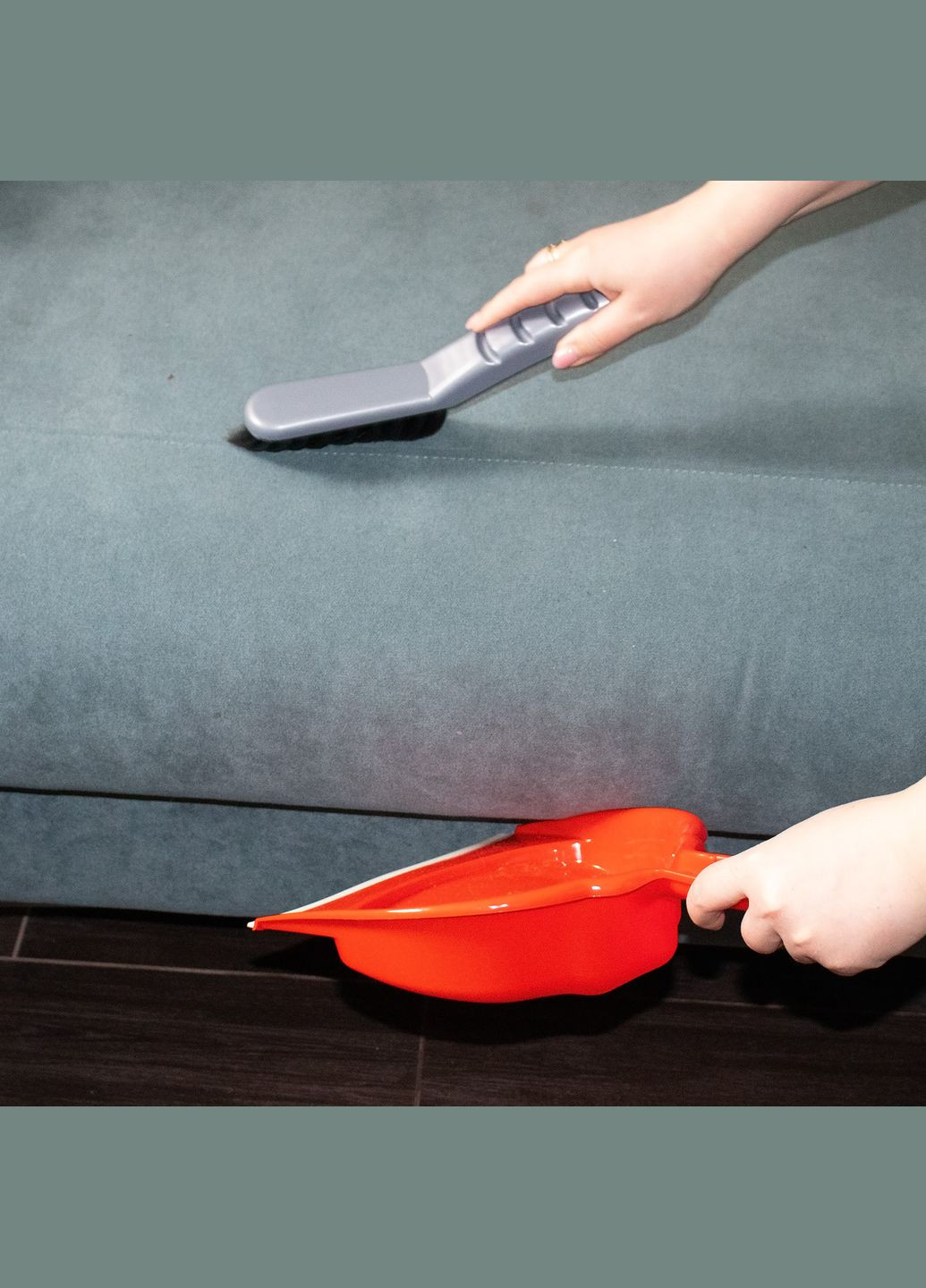 Совок пластиковый для мусора с резиновой насадкой 33 см Господар (300533812)