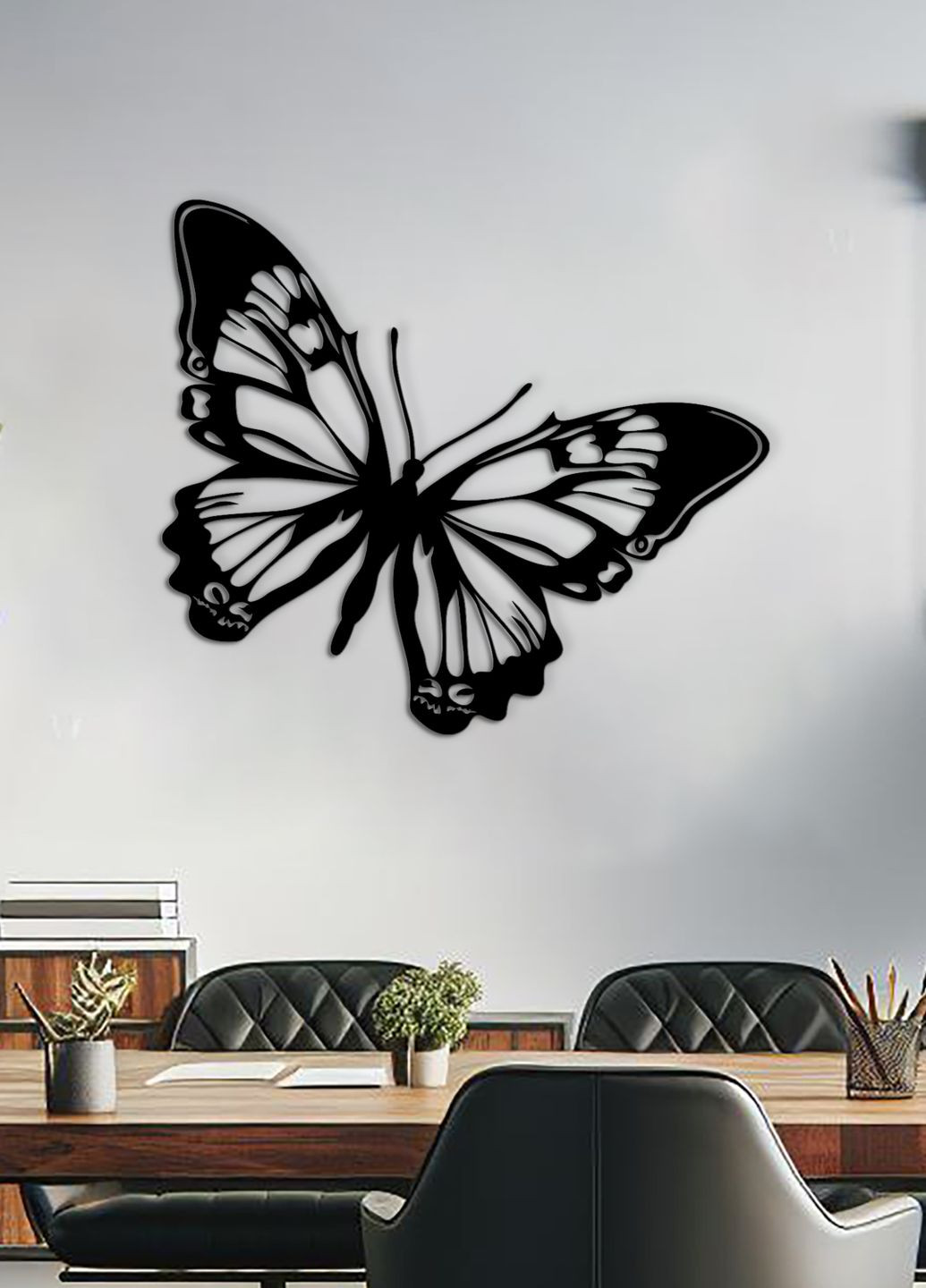 Деревянный декор для дома, декоративное панно на стену "Большая бабочка", картина лофт 25х28 см Woodyard (292112313)