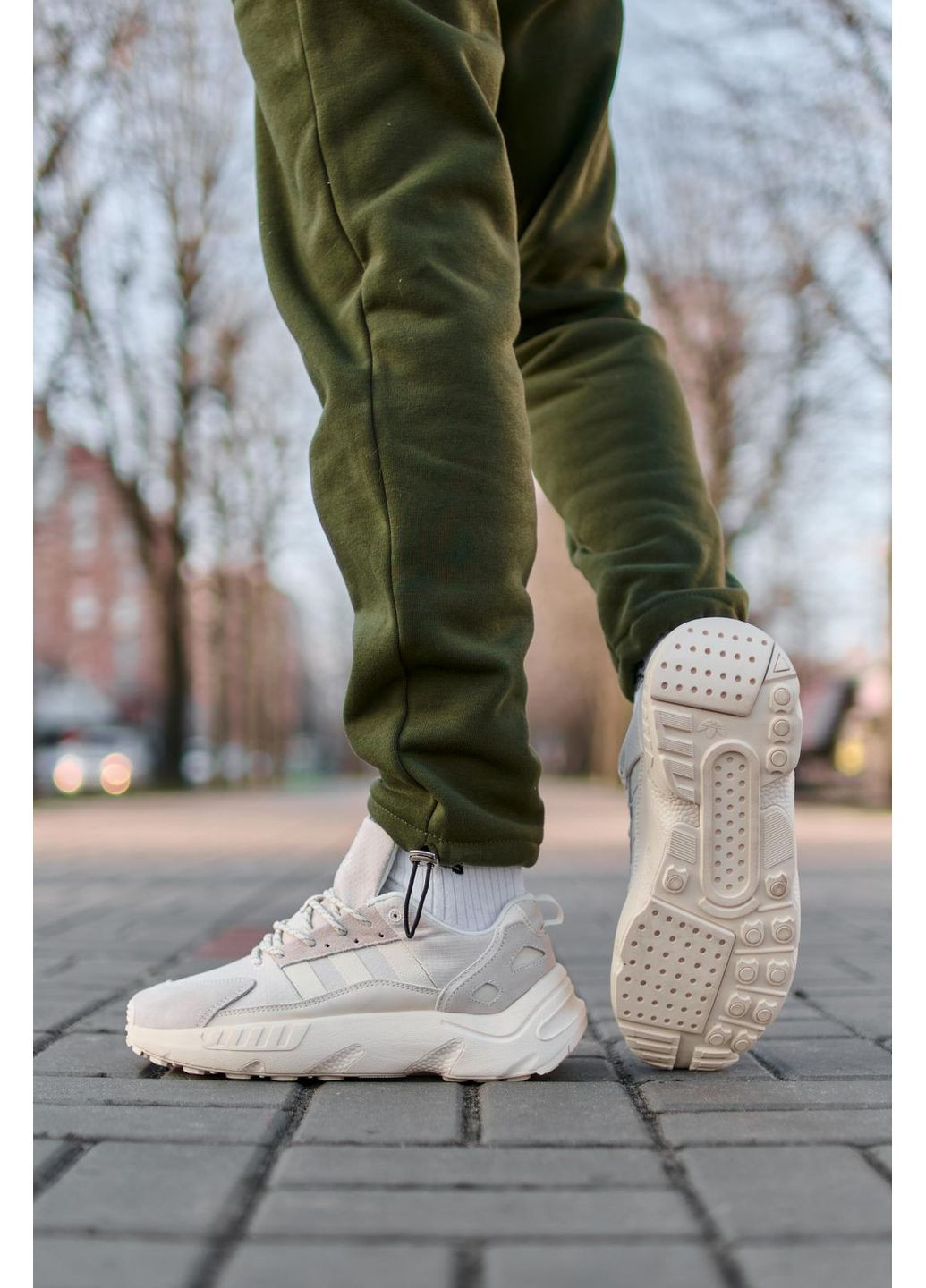 КРОССОВКИ ЖЕНСКИЕ ADIDAS ZX 22 BOOST BEIGE АДИДАС ZX 22 ИЗИ БУСТ No Brand бежевые демисезоны (369387328)