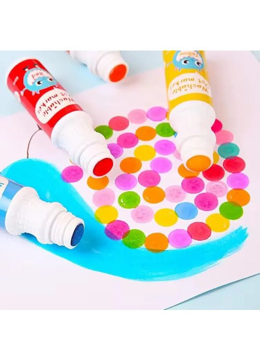 Набор пальчиковых маркеров DOT для творчества, точечные, пальчиковые краски для рисования и живописи на водной основе,3 цвета No Brand (369802955)