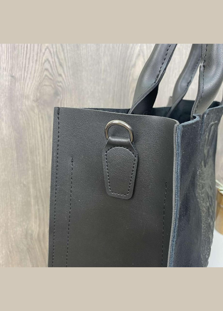 Женская сумка из натуральной замши с змеиным принтом и съемным плечевым ремнем бордовая (sku_817) No Brand (330575676)