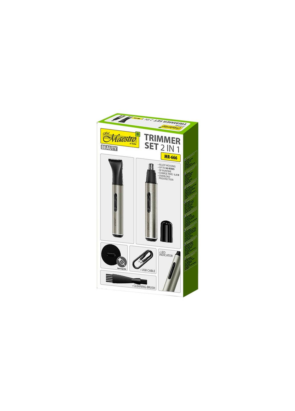 Тример універсальний 180мАч x 2 насадки (MR-666) Maestro (372691259)