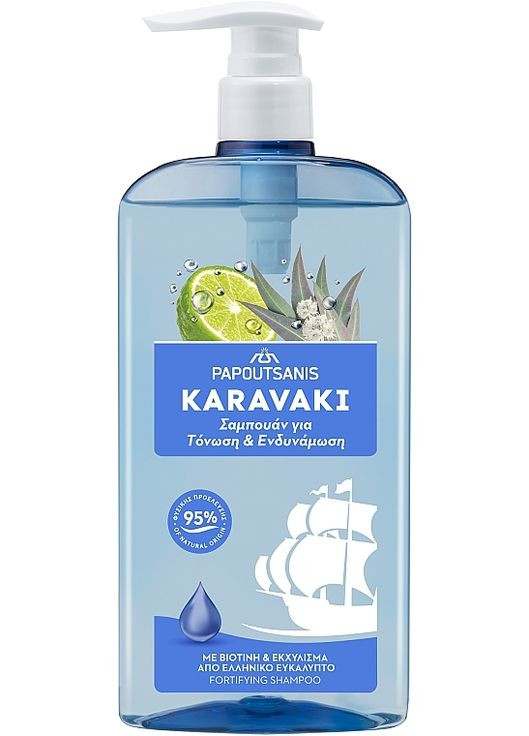 Шампунь для тонких, ослабленных волос - Papoutsanis Boost & Strength Shampoo 600ml (1211645-191703) Karavaki (368602046)