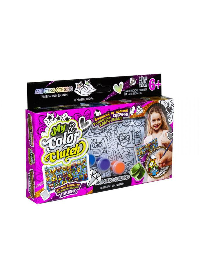 Пенал раскраска "My color Clutch" CCL01-01U Совы Danko Toys (304409544)