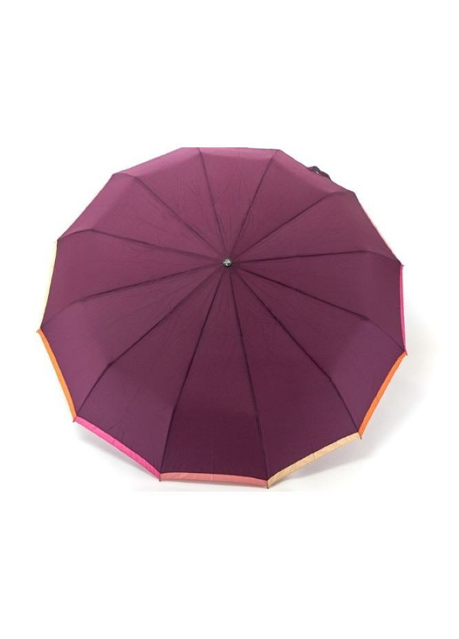 Фиолетовый зонт женский автомат fcre 5506 на 12 двойных спиц с радужной каймой фиолетовый Frei Regen средний (365653760)