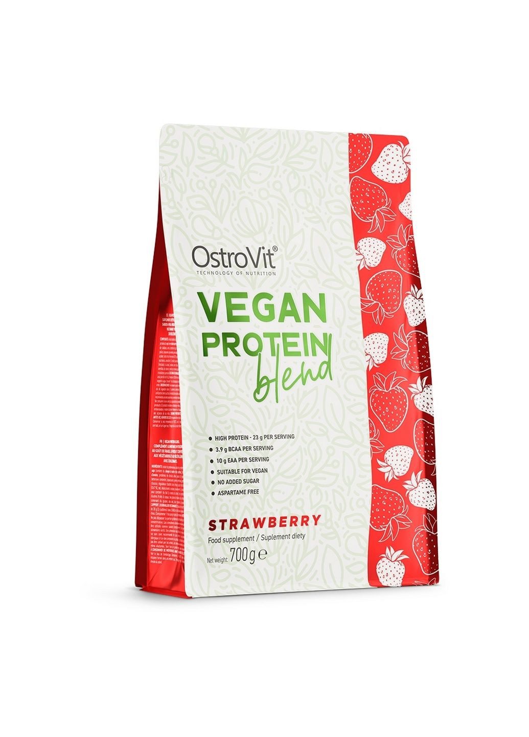 Протеин Vege Protein Blend, 700 грамм Клубника Ostrovit (293339291)