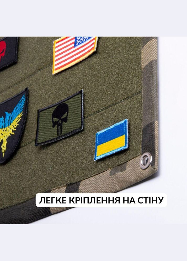 Стенд для шевронов, Патч Панель, Патч Борд для военных нашивок и наград, липучка 40х60 см олива пиксель IDEIA (306459119)