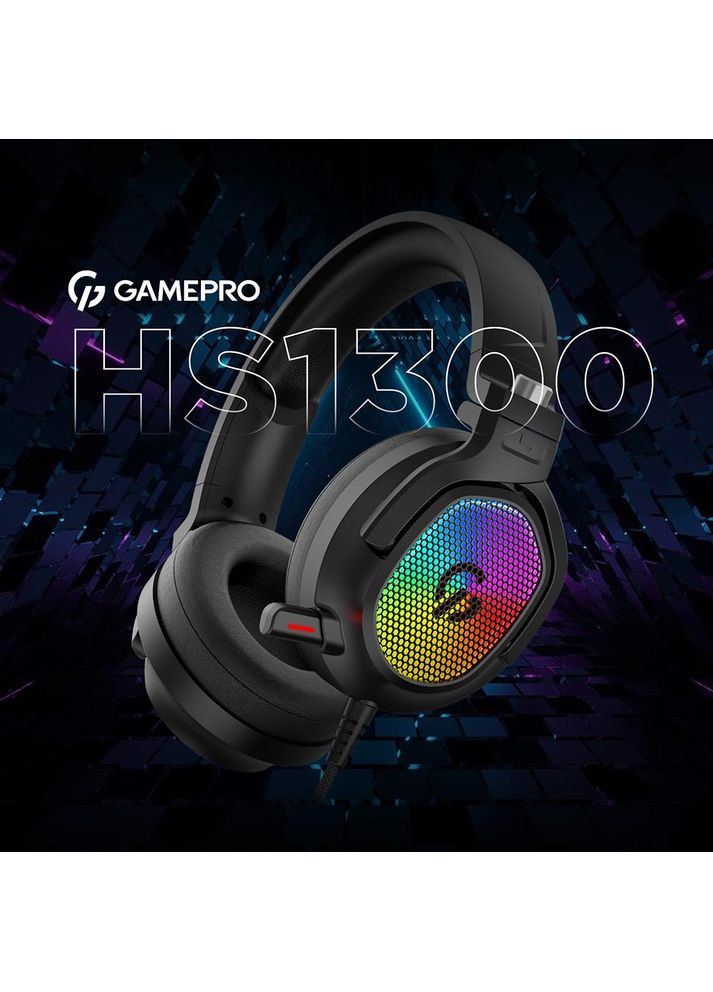 Гарнітура HS1300 7.1 RGB Black GAMEPRO (306553651)