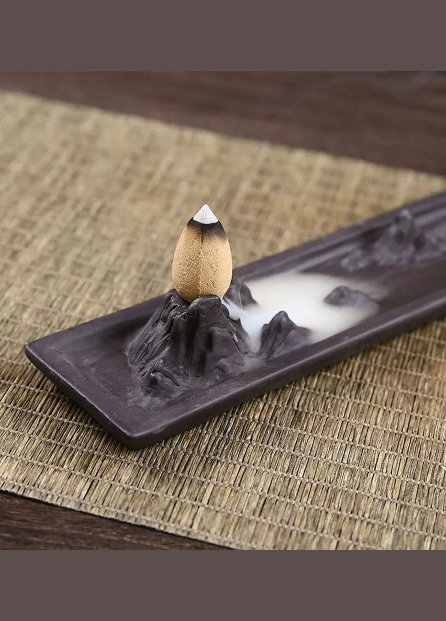 Мінімалістична аромалампа – підставка для аромаконусів та паличок "Спокій на вершині скель" + 20 аромаконусів у подарунок No Brand (325216324)