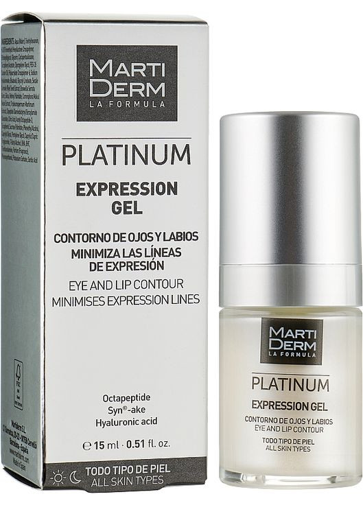 Гель для шкіри навколо очей і губ Platinum Expression Gel 15ml (813892-30704) MartiDerm (368625145)