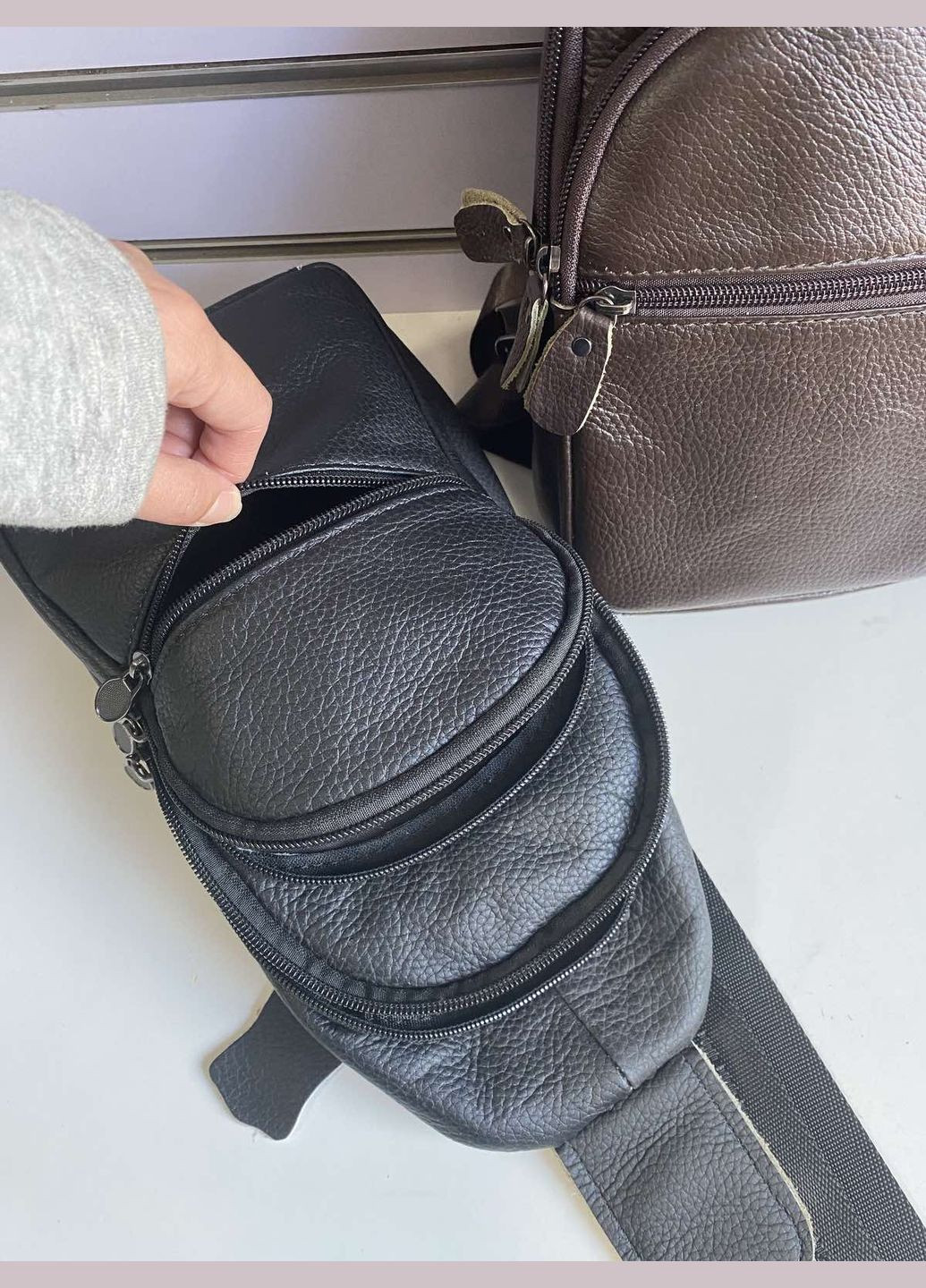 Сумка шкіряна слінг Vishnya (301580764)