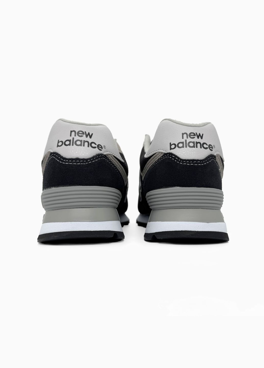 Черные демисезонные кроссовки мужские и женские new balance 574 black | нью беланс 574 черные No Brand