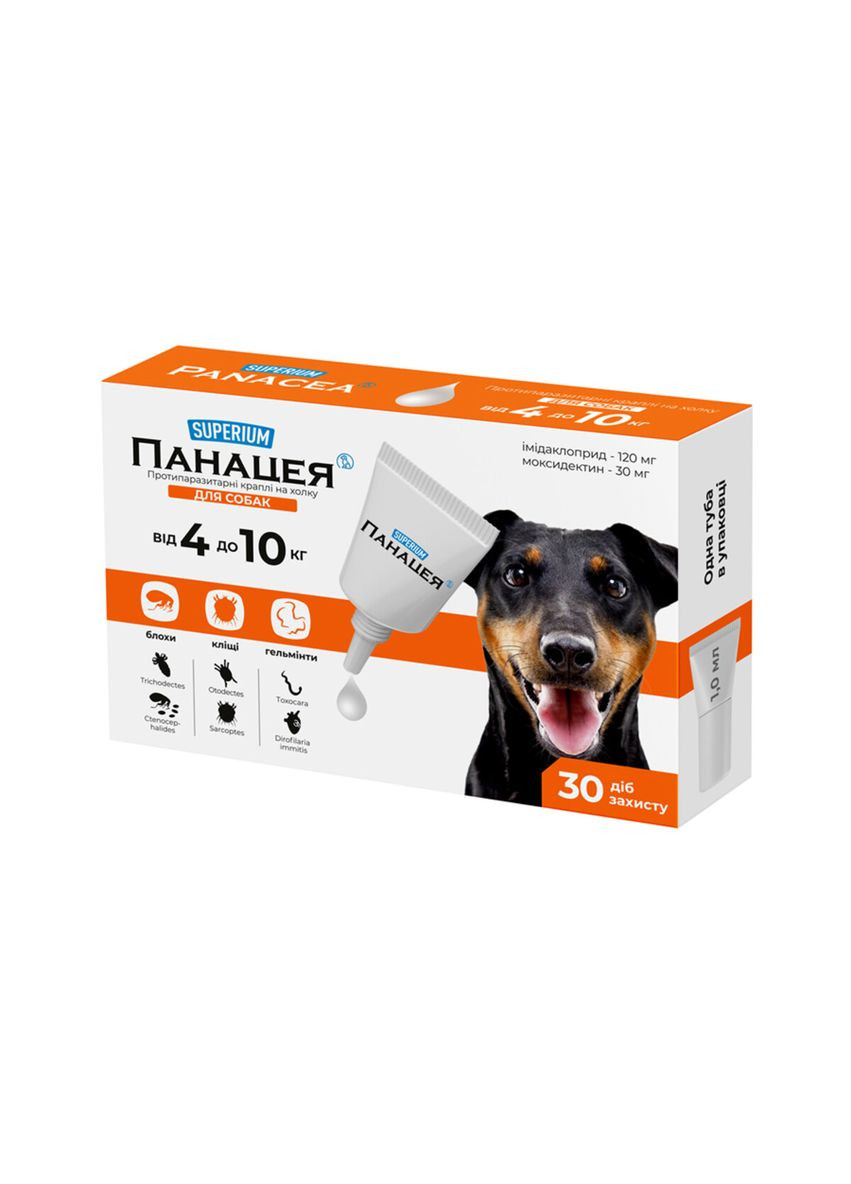 СУПЕРИУМ Панацея, противопаразитарные капли на холку для собак, Superium (368969058)
