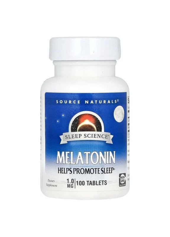Мелатонін Melatonin 1 мг, 100 таблеток Source Naturals (361115948)