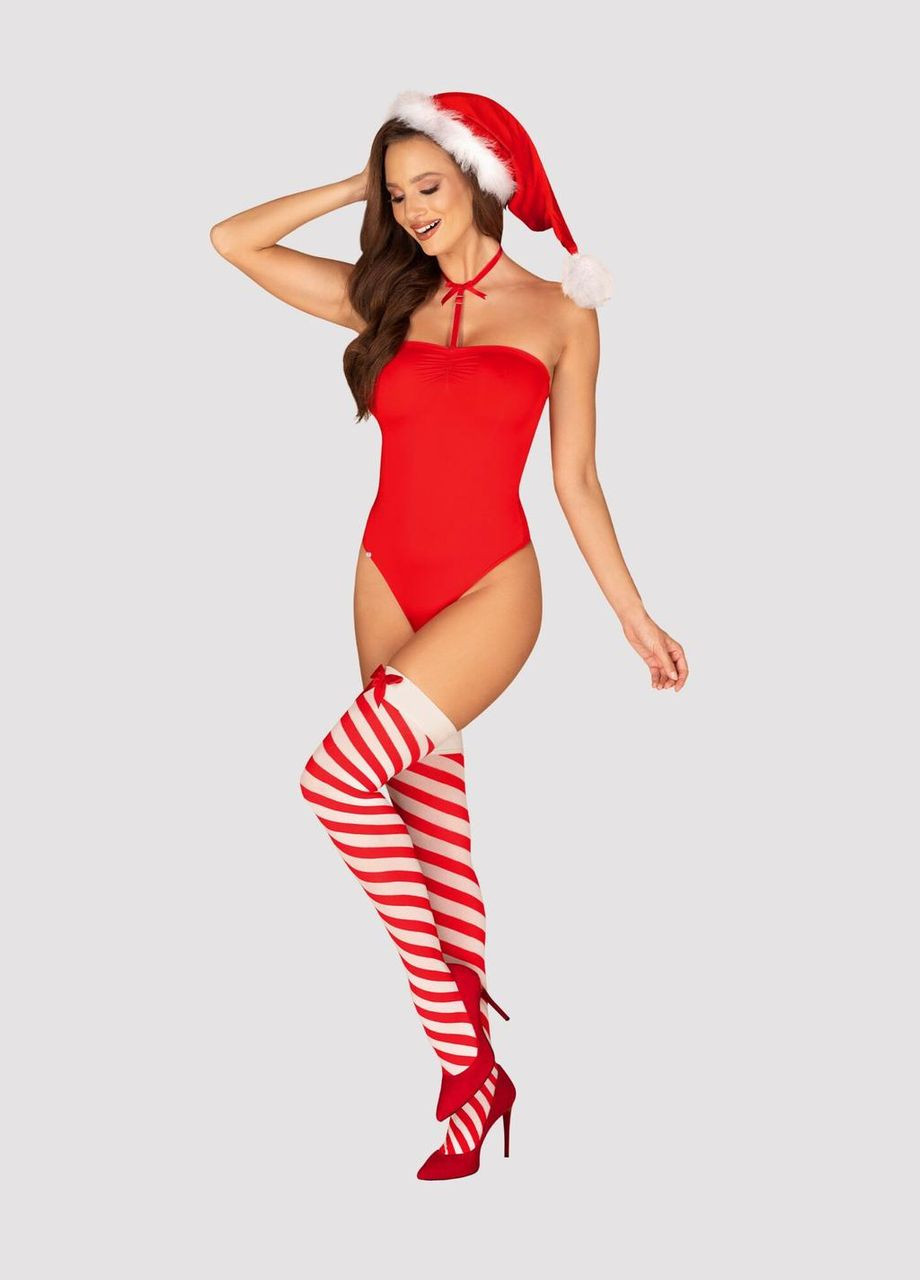 Боди Kissmas teddy red L/XL Obsessive (311314222)