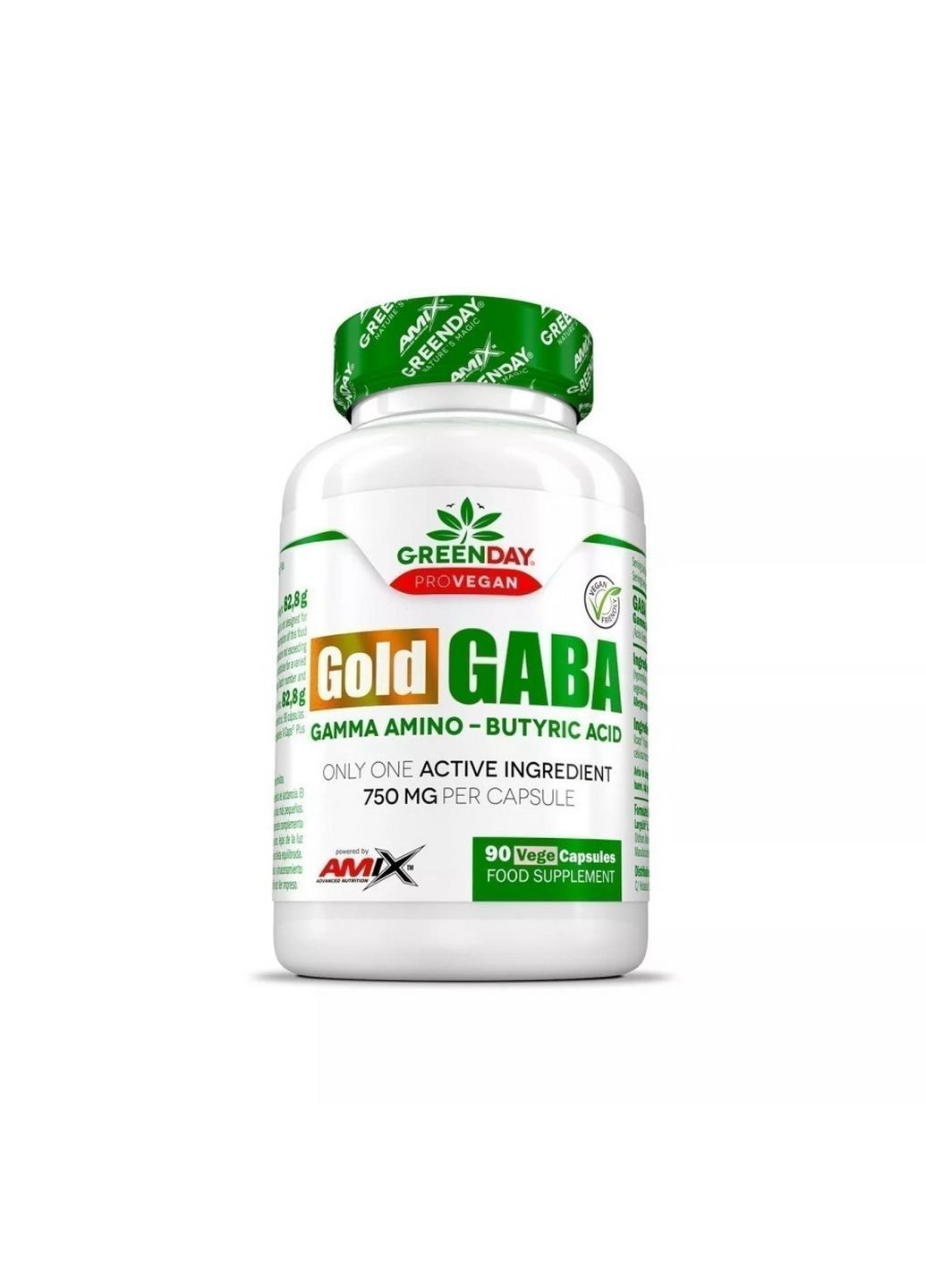 Аминокислота GreenDay ProVegan Gold GABA, 90 вегакапсул Amix Nutrition (293340578)