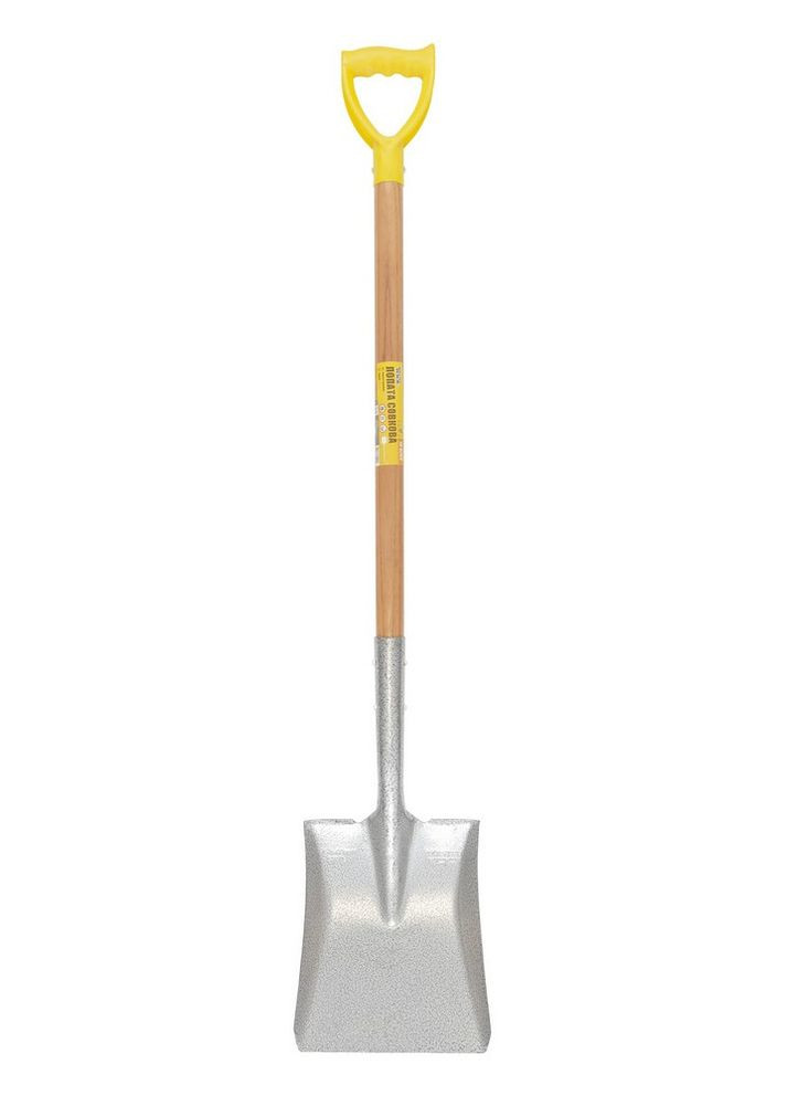 Лопата совкова 225х275х1200 мм молоткове фарбування з дерев'яною ручкою та держаком 14-6269 Mastertool (364121082)