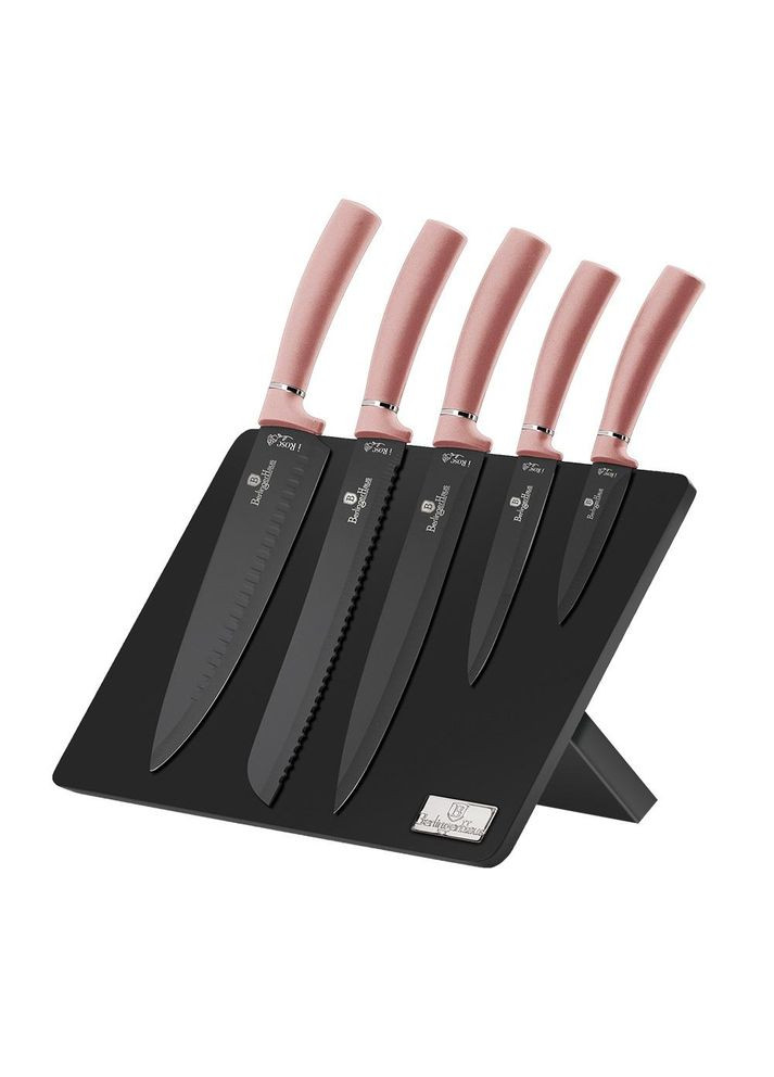 Набір ножів на магнітної підставці IRose Edition 6 предметів BH-2516 Berlinger Haus комбінований,
