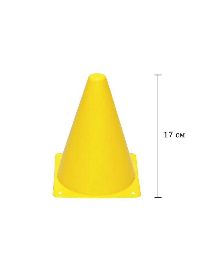 Конус-фишка спортивная 17 см желтая EasyFit (361081698)